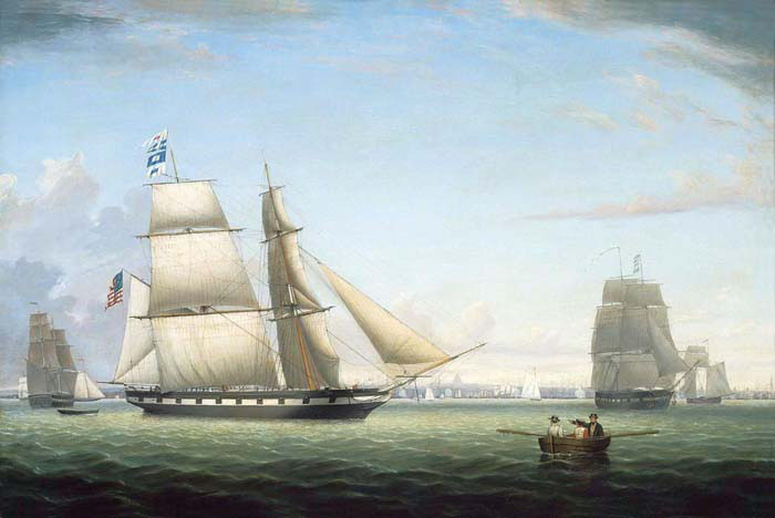 Brig Antelope In Boston Harbor